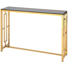Консоль бруклин 115*30 золото стекло smoke Stool Group