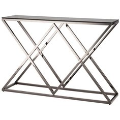 Консоль инсигния 115*30 сталь темный хром стекло smoke Stool Group