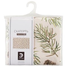 Скатерть Этель Christmas Tree 5035888, 180х149 см, бежевый/зеленый/коричневый