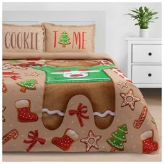 Постельное белье 1.5-спальное Этель Cookie time, бязь, 2 наволочки 50 х 70 см, бежевый
