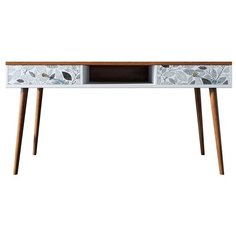 Стол рабочий Berber принт 9 с двумя ящиками Этажерка