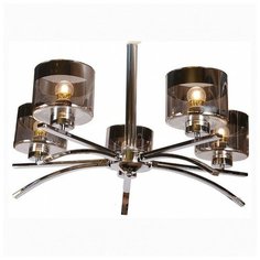 Подвесная люстра d - 68см, h - 4,3см, 40W, E14, модерн, плафон - серый, арматура - хром Omnilux