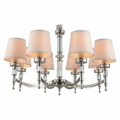 Подвесная люстра d - 79см, h - 4,6см, 40W, E14, модерн, плафон - бежевый, арматура - хром, неокрашенный Omnilux