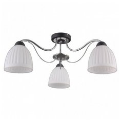 Потолочная люстра d - 66см, h - 2,6см, 40W, E27, модерн, плафон - белый, арматура - черный, хром Omnilux