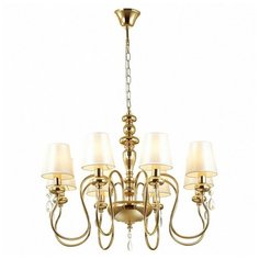 Подвесная люстра d - 69см, h - 5,7см, 40W, E14, плафон - белый, арматура - золото Odeon Light