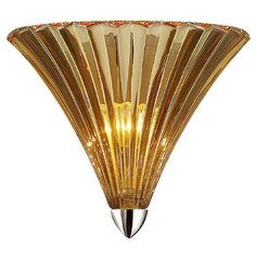 Накладной светильник h - 2,1см, s - 2,5см, 40W, E14, модерн, плафон - янтарный, арматура - хром Favourite