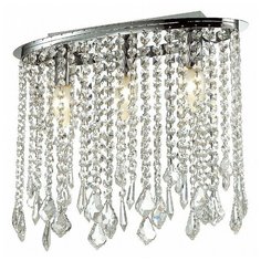 Накладной светильник h - 36см, s - 14, плафон - неокрашенный, арматура - хром, класс - I, IP -20, стиль - модерн Favourite