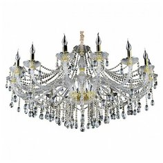 Подвесная люстра d - 120см, h - 9,6см, 40W, E14, классический, плафон - неокрашенный, арматура - золото, неокрашенный Omnilux