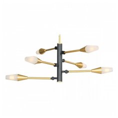Подвесная люстра Favourite, 6х3W, латунь, размеры (мм)-775x340, плафон - белый