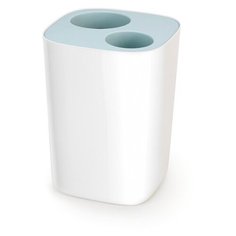 Контейнер мусорный Split™ для ванной комнаты, бело-голубой, Joseph Joseph
