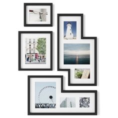 Набор из 4 фоторамок Mingle Gallery черный, Umbra