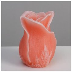 Свеча фигурная ароматическая "Роза", 8х12,5 см, лососевый 5532626 RAK Trend Decor Candle