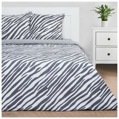 Постельное белье "Этель" Евро Zebra 200*217 см, 220*240 см, 70*70 см - 2 шт, бязь 125гр/м2 6771610