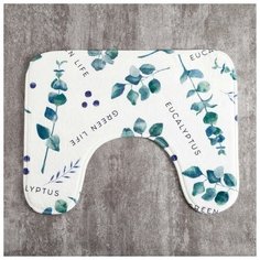 Коврик для ванной Этель"Эвкалипт", 50х40 см, велюр