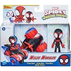 Игровой набор Hasbro Spidey and his Amazing Friends Майлз Моралес и транспорт F1941