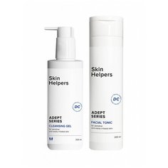 Набор Skin Helpers ADEPT: Очищающий гель, Тоник для лица Botanix