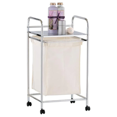 Корзина для белья с тремя отделениями Home Comfort "Уют", темное, светлое и цветное белье"/ Полка для ванной / Тумбочка под раковину / Этажерка в ванную Tet Chair