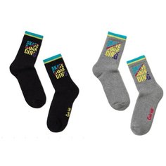 Носки Conte-kids комплект 2 пары размер 22, серый/черный