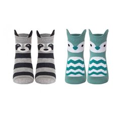 Носки Conte-kids комплект из 2 пар, размер 12, 317 серый/ 320бледно-бирюзовый