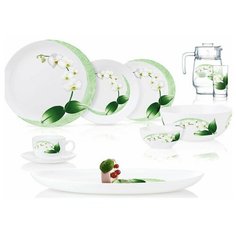 Столовый сервиз DIWALI WHITE ORHID 46 предметов 6 персон Luminarc