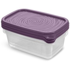 Контейнер для продуктов "Романо" набор 3 шт 0,45 л фиолетовый Martika