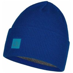 Шапка Buff Crossknit Hat Solid размер One size, azure blue