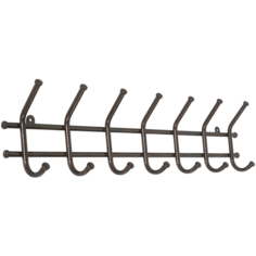 Вешалка настенная Норма 7, 700x165x80мм, металл, 7 крючков, цвет медный антик ЗМИ