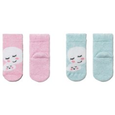 Носки Conte-kids размер 8, 413 бледно-бирюзовый/ 413 светло-розовый