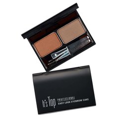 ItS SKIN Тени для бровей Top Professional Easy Look Eyebrow Cake 02 choco brown + gray brown