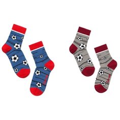 Носки Conte-kids комплект 2 пары размер 18, 396 джинс/ 396 серый