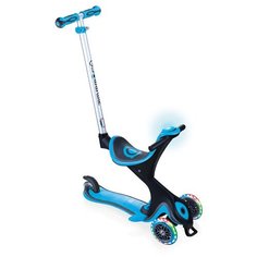 Детский самокат-беговел GLOBBER Go Up Comfort Play Lights, голубой
