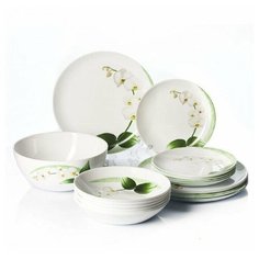 Столовый сервиз WHITE ORCHIS 19 пр. ОАЭ 07868 Luminarc