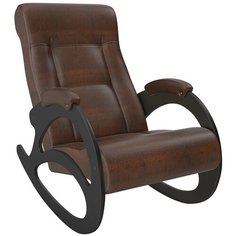 Кресло-качалка Комфорт Модель 4 (без лозы), 60 x 104 см, обивка: искусственная кожа, цвет: венге/Antik сrocodile Komfort