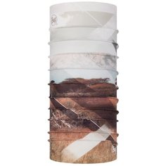 Шарф-труба Buff CoolNet UV+ Neckwear Kili-J размер One size, белый/коричневый