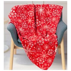 Плед Guten Morgen Морозный узор, 150 х 200 см, красный