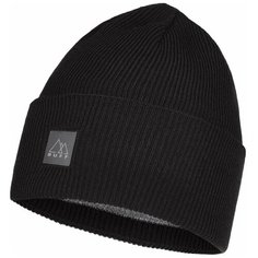 Шапка Buff Crossknit Hat Solid размер One size, black