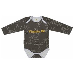 Боди lucky child размер 22 (68-74), серый