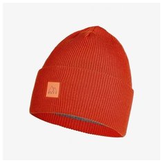Шапка Buff Crossknit Hat Solid размер One size, fire
