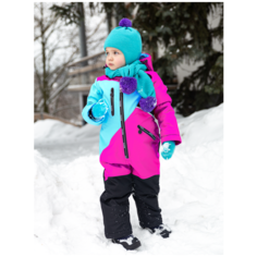 Комбинезон Nikastyle 8з2821 зимний (фуксия/бирюзовый, размер 104)