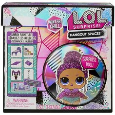 Игровой набор с куклой L. O. L. Surprise! Furniture Winter Chill Hangout Spaces with Bling Queen Doll, 576631 LOL