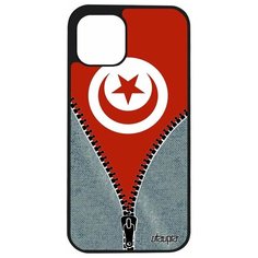 Чехол на смартфон Apple iPhone 12, "Флаг Туниса на молнии" Путешествие Государственный Utaupia