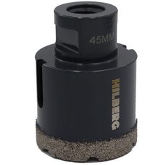 Коронка алмазная по керамограниту 45 мм для УШМ (сухое сверление) Hilberg HH645