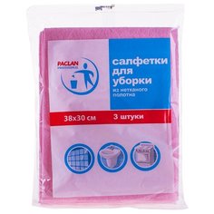 Салфетки для уборки Paclan "Professional", набор 3шт., вискоза, 38*30см