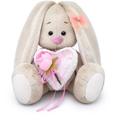 Budi Basa Мягкая игрушка Зайка Ми с сердцем из бархата, 15 см
