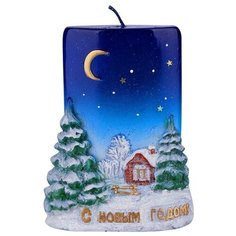 Свеча новогодняя "С Новым Годом-2", 8*4*14см Мир свечей