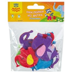 Наклейки из фетра Мульти-Пульти "Слоники", 12шт., пакет, европодвес, цена за штуку, 278293