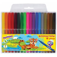 Юнландия Набор фломастеров "Уроки рисования", 18 шт. (151417)