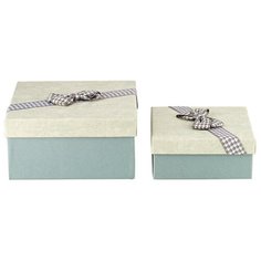 Подарочные коробки с бантом 2 штуки 17х10/ 15х7см Паприка Корица