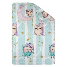 Покрывало Juno Sleep Owls 140х90 см голубой