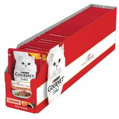 Влажный корм Gourmet (Гурме) Mon Petit для кошек Лосось 50г*30шт